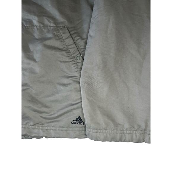 Vintage 2000s Y2K ADIDAS Mens Olive Green Windbreaker Jacket Size XL White Label - Picture 3 of 12